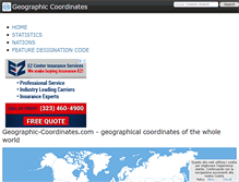 Tablet Screenshot of geographic-coordinates.com